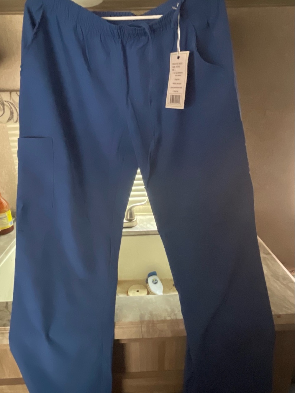 Women's Stretch Drawstring Joggers in Deep Blue
